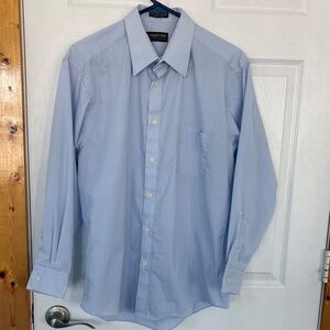 Men's Light Blue Fitted Dress Shirt